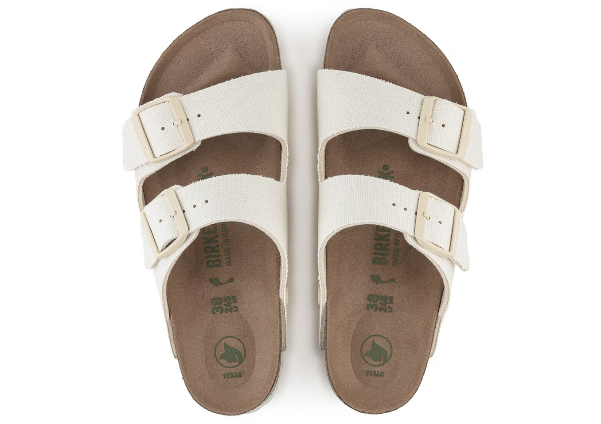 Birkenstock Arizona Vegan Textile - Eggshell, Narrow