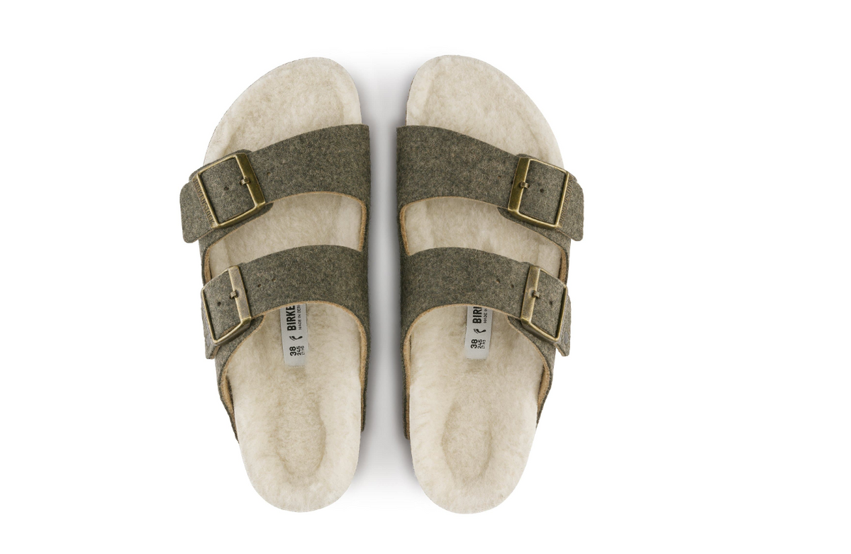Birkenstock Arizona Wool Felt Doubleface Khaki