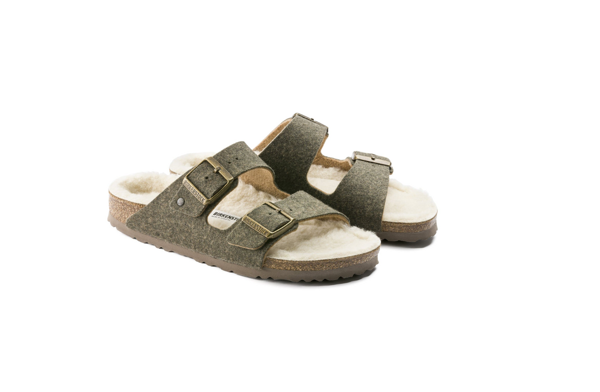 Birkenstock Arizona Wool Felt Doubleface Khaki