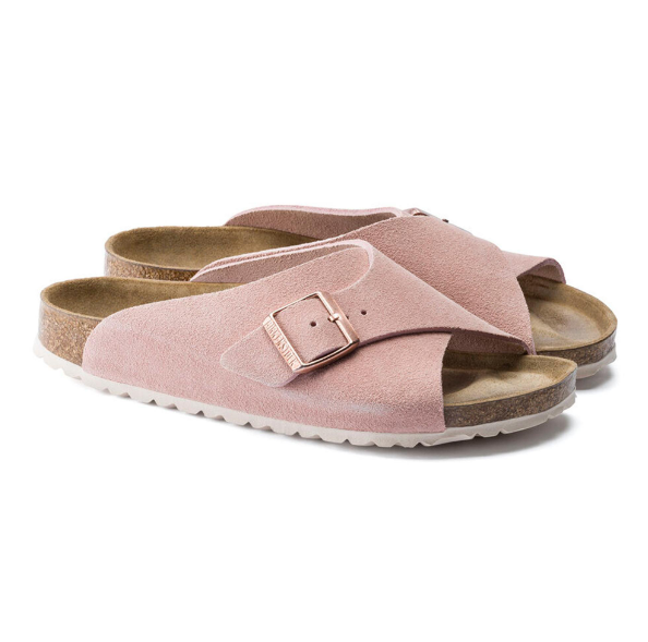 Birkenstock Arosa Soft Footbed Suede Leather Light Rose
