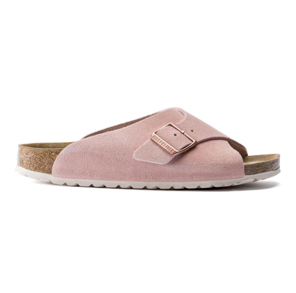Birkenstock Arosa Soft Footbed Suede Leather Light Rose