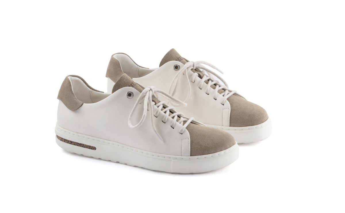 Birkenstock Bend Low Decon Pop Natural Leather Nubuck - Taupe/Eggshell, Narrow
