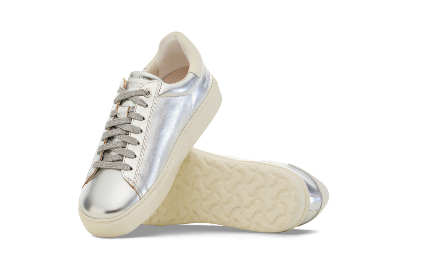 Birkenstock Bend Low Natural Leather Metallic Silver
