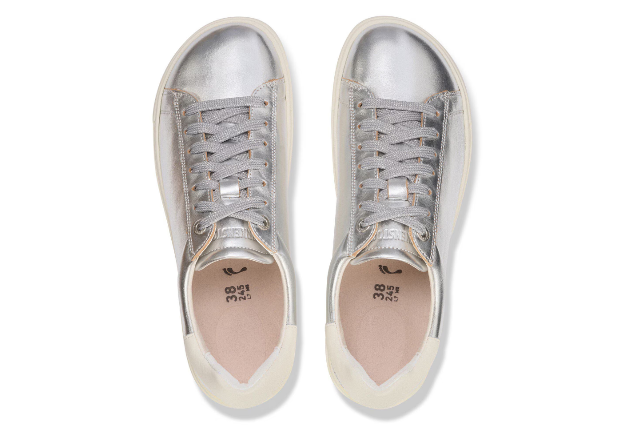 Birkenstock Bend Low Natural Leather Metallic Silver