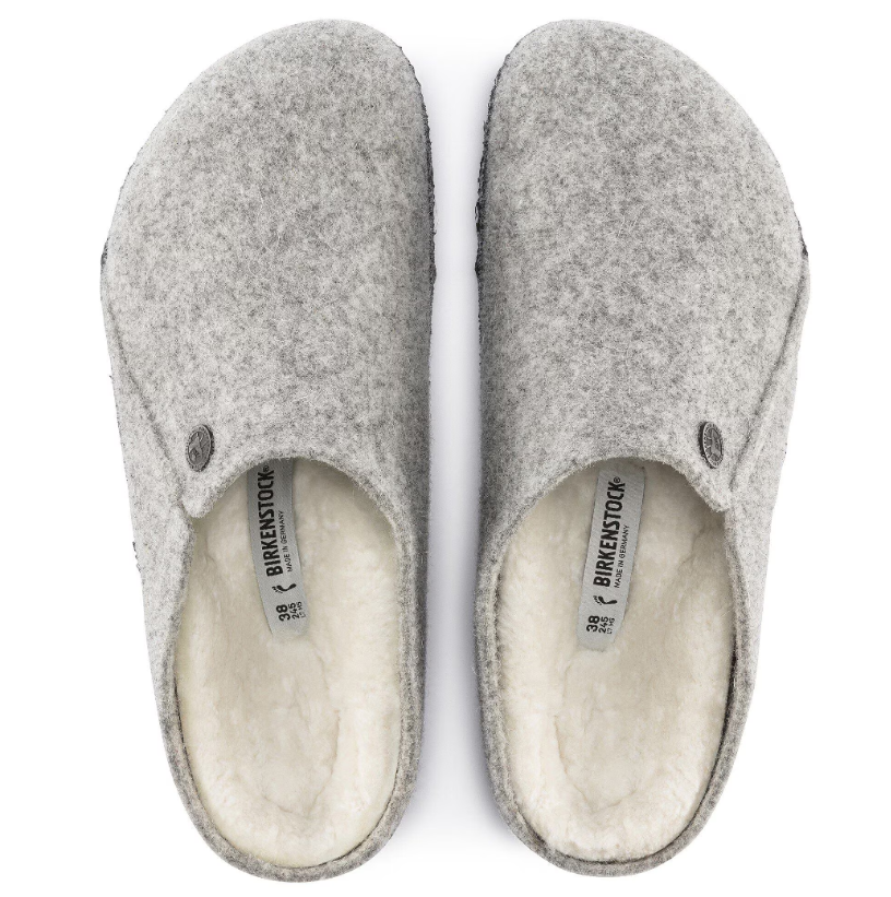 Birkenstock Zermatt Shearling Wool Felt Light Gray