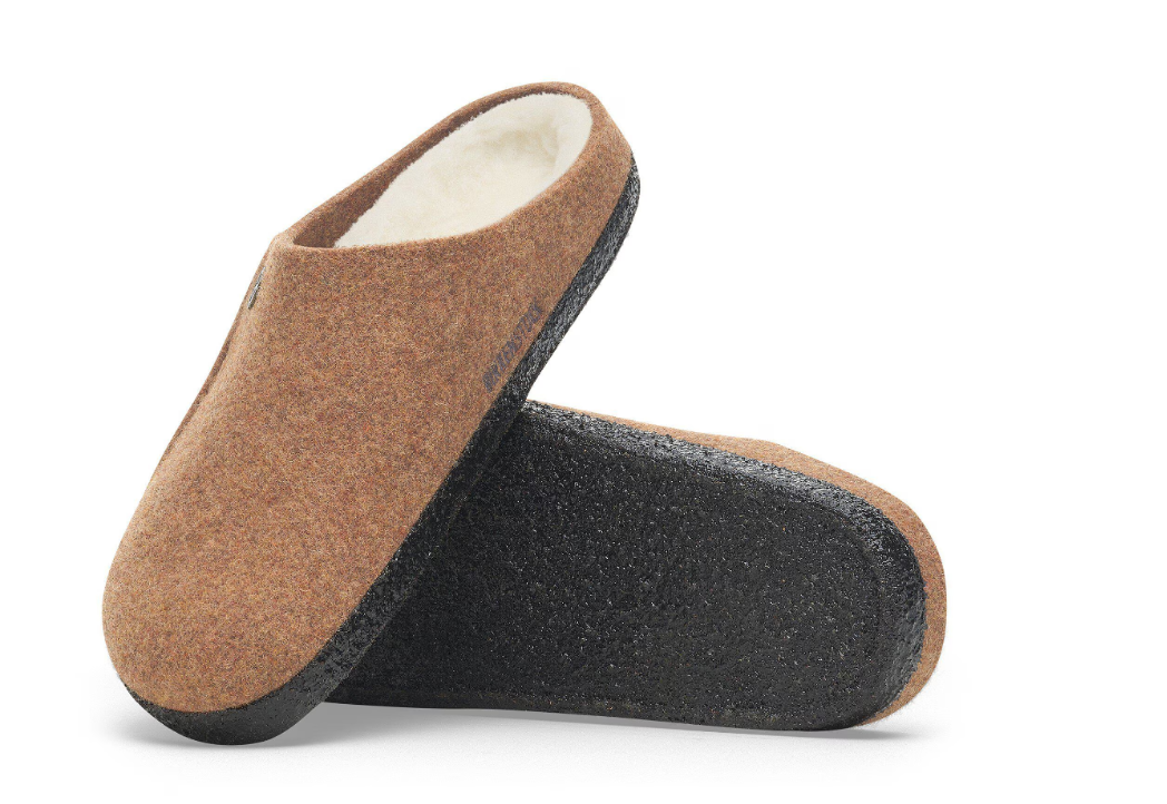 Birkenstock Zermatt Shearling Wool Felt Slipper Toffee Melange