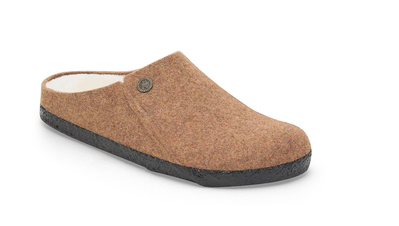 Birkenstock Zermatt Shearling Wool Felt Slipper Toffee Melange