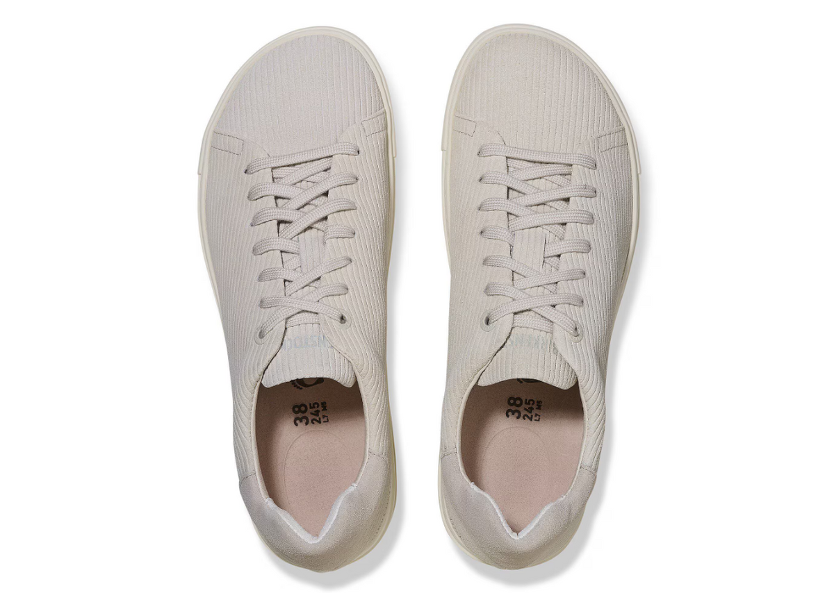 Birkenstock Bend Low Suede Embossed Corduroy Antique White