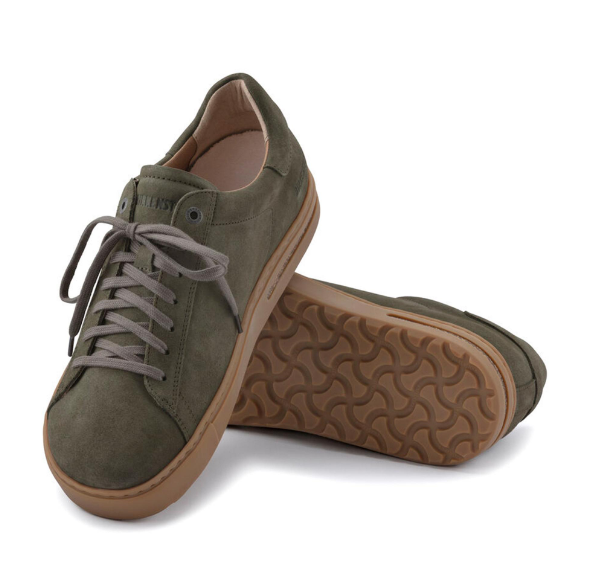 Birkenstock Bend Low Suede Leather Sneaker - Thyme, Narrow