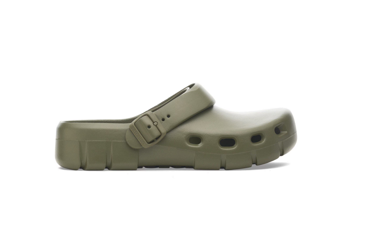Birkenstock Birki Flow EVA Khaki Clog - Khaki, Regular