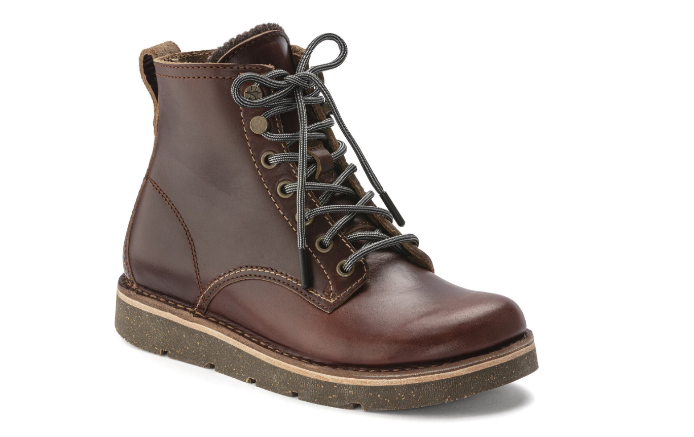 Birkenstock Birmingham Lace Mid Natural Leather Oiled Roast