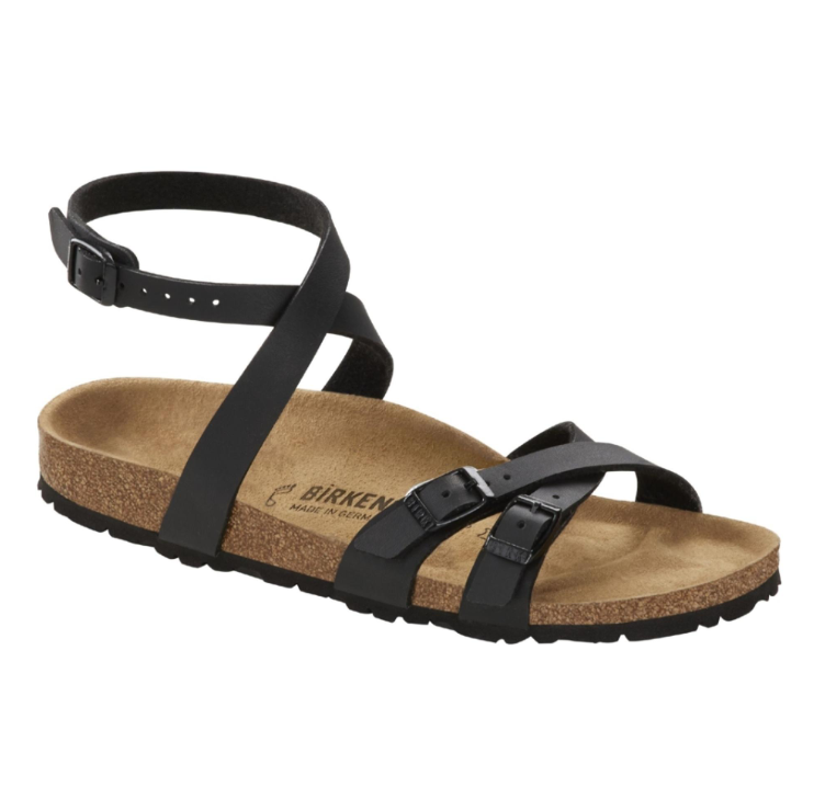 Birkenstock Blanca Birko-Flor Black Sandals - Black, Narrow