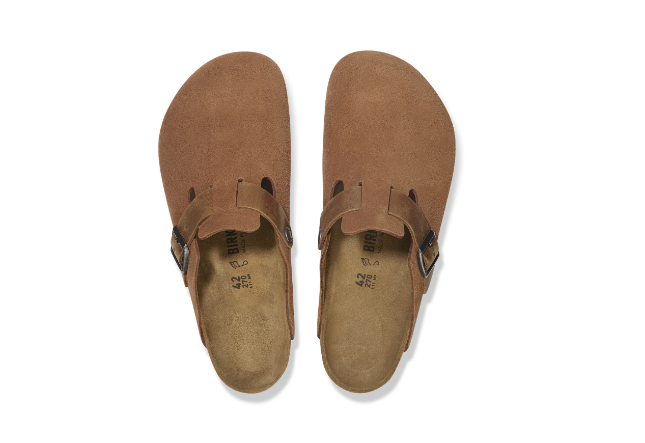 Birkenstock Boston BS Mixed Leather Clog Cognac