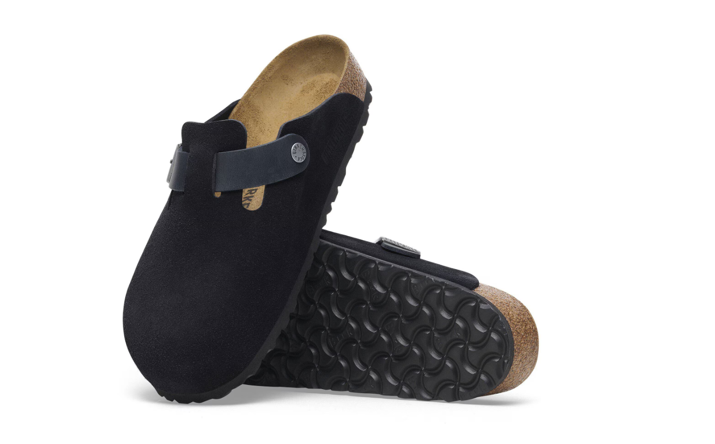 Birkenstock Boston Mixed Leather Classic Footbed Midnight