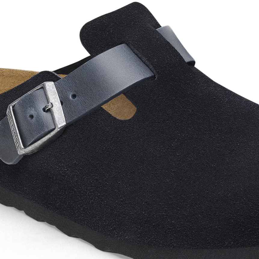 Birkenstock Boston Mixed Leather Classic Footbed Midnight