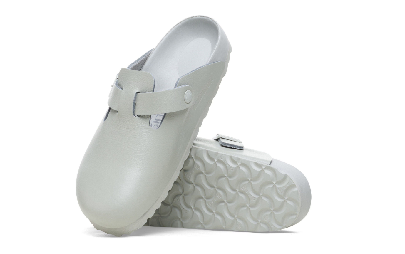 Birkenstock Boston Exquisite Natural Leather Mineral Gray