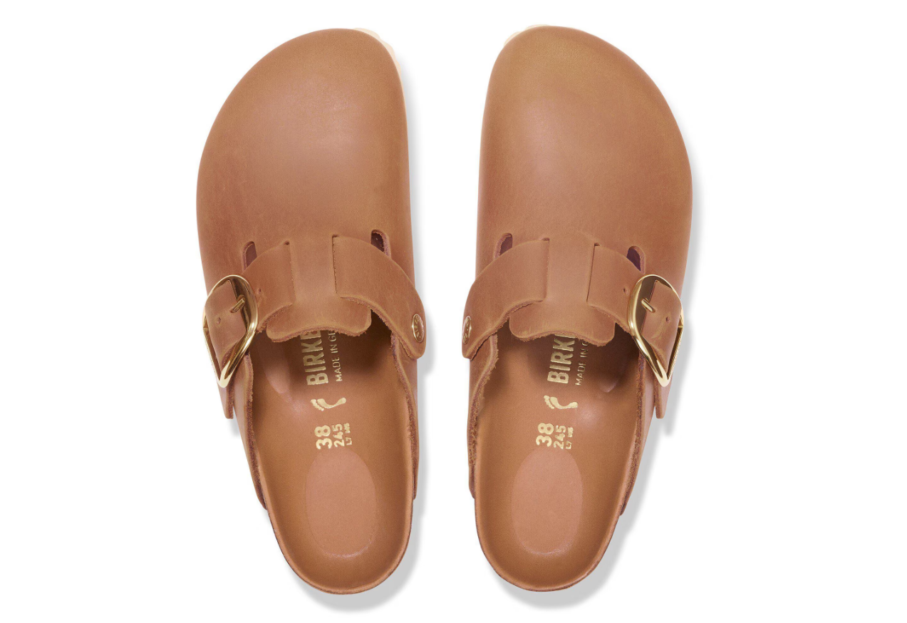 Birkenstock Boston Big Buckle Oiled Leather Cognac