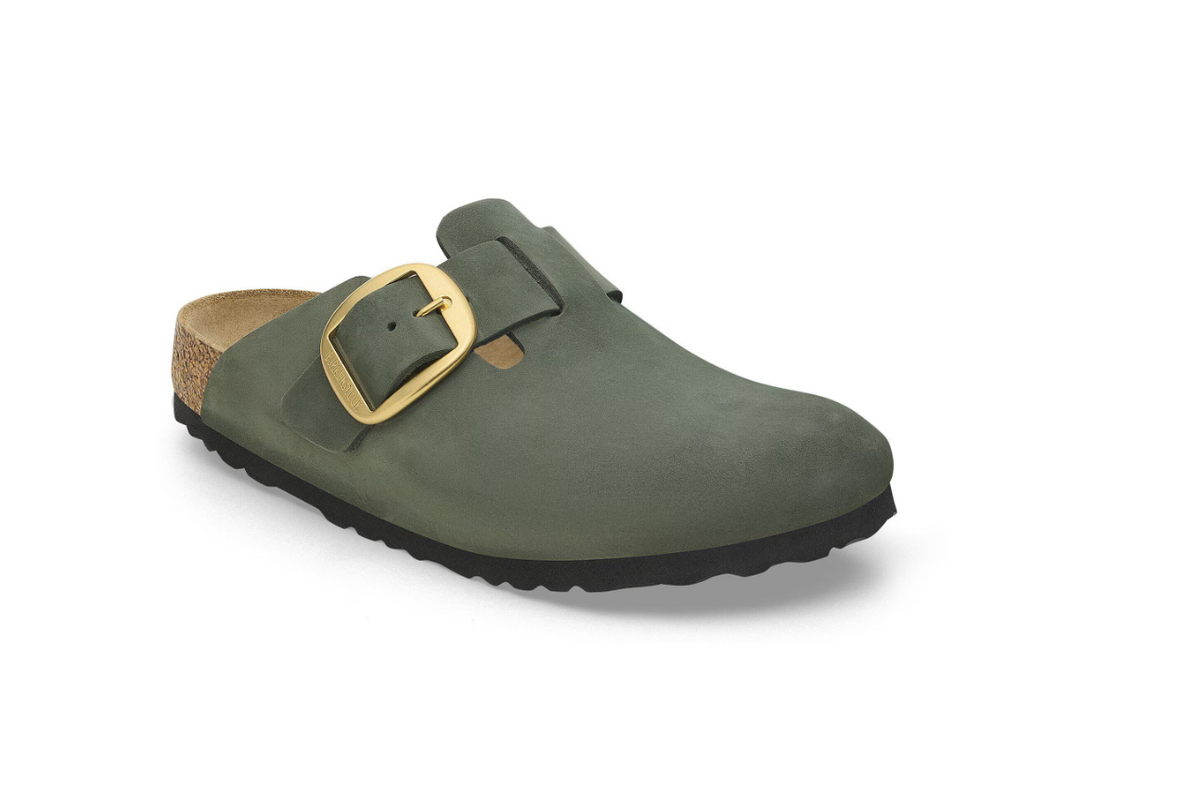 Birkenstock Boston Big Buckle Nubuck Leather Thyme