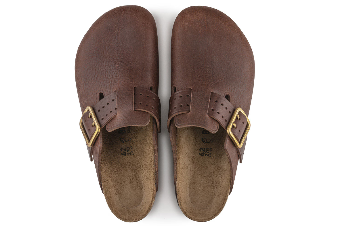 Birkenstock Boston Bold Natural Leather Roast Clog