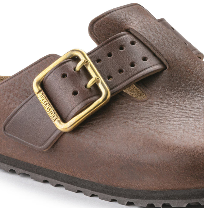 Birkenstock Boston Bold Natural Leather Roast Clog