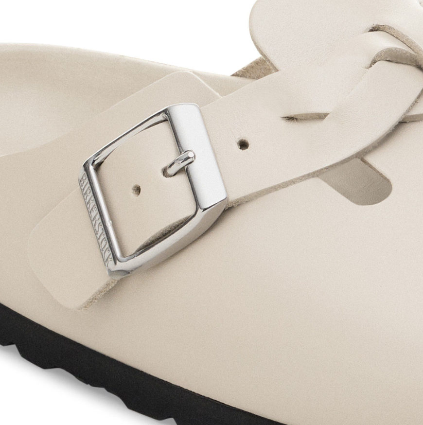 Birkenstock Boston Braided Amalfi Leather - Oyster, Narrow