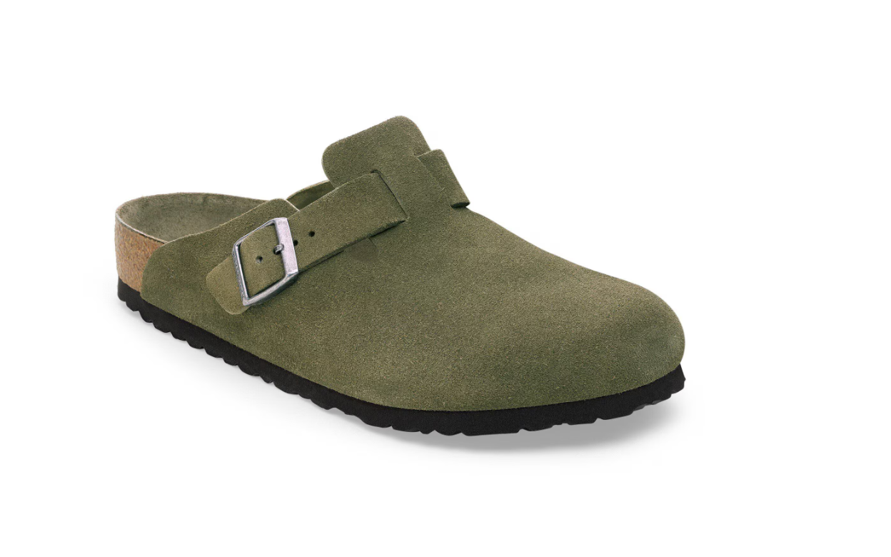 Birkenstock Boston Soft Footbed Suede Leather Thyme Tonal FB
