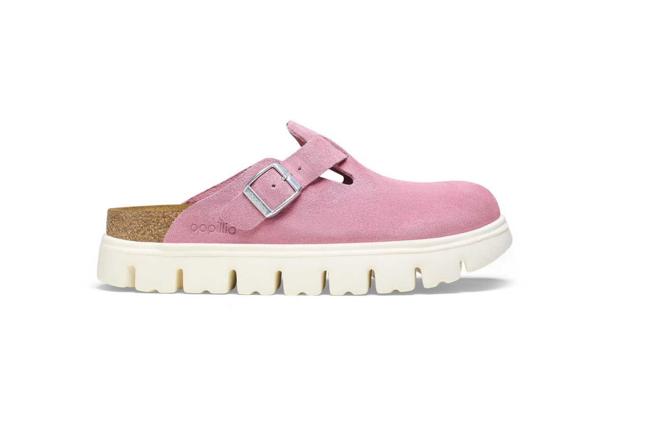 Birkenstock Boston Chunky Suede Leather Candy Pink