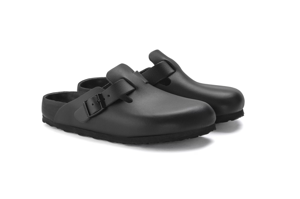 Birkenstock Boston Exquisite Natural Leather Black Clog