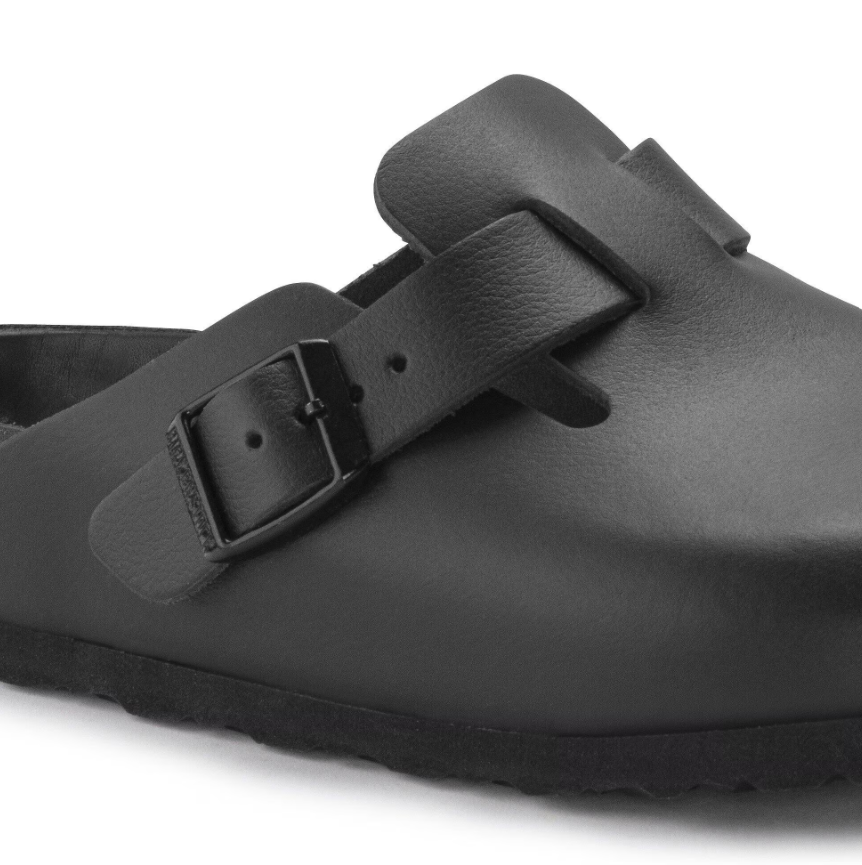 Birkenstock Boston Exquisite Natural Leather Black Clog