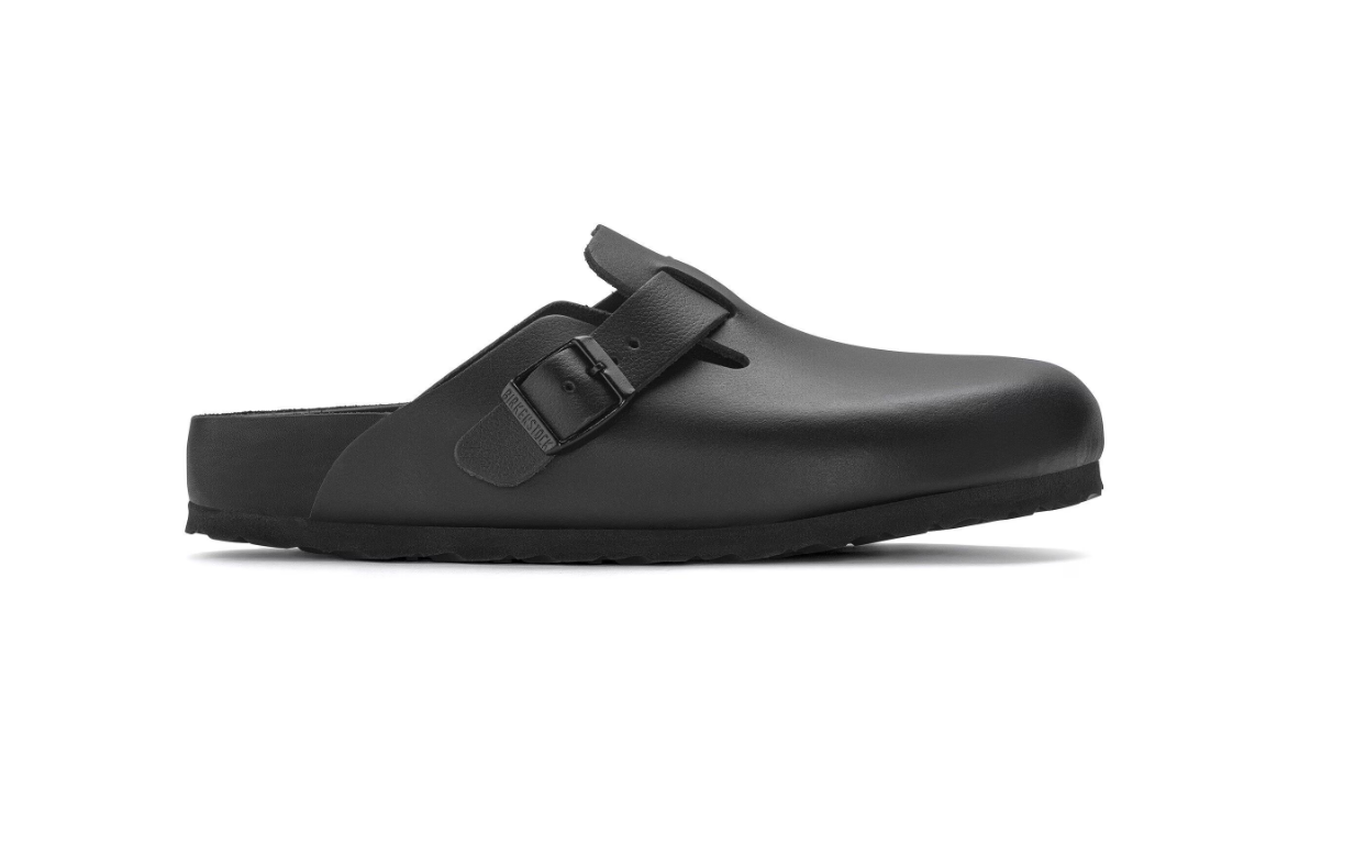 Birkenstock Boston Exquisite Natural Leather Black Clog