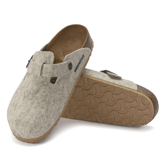 Birkenstock Boston Wool Felt Eggshell Clog