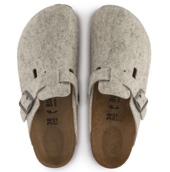 Birkenstock Boston Wool Felt Eggshell Clog