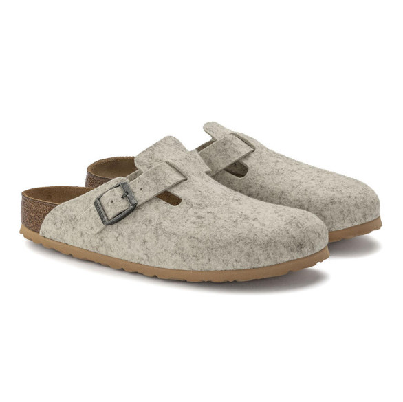 Birkenstock Boston Wool Felt Eggshell Clog