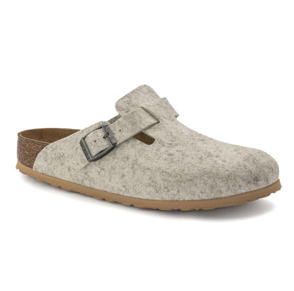 Birkenstock Boston Wool Felt Eggshell Clog