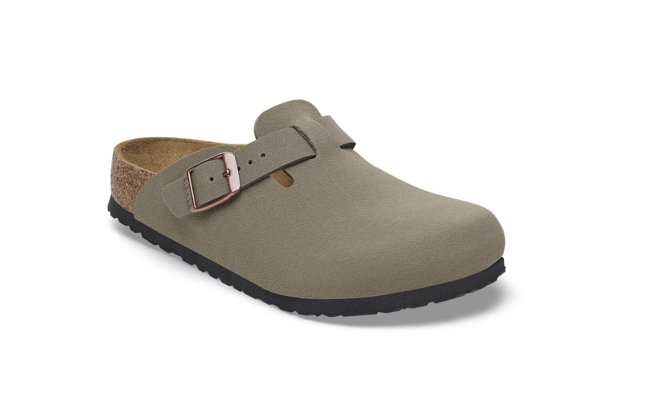Birkenstock Boston Kids Birko-Flor Nubuck Stone