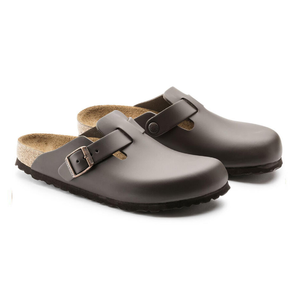 Birkenstock Boston Dark Brown Smooth Leather Clog - Dark Brown, Regular