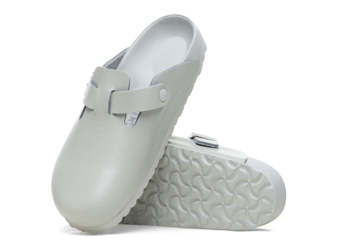 Birkenstock Boston Exquisite Natural Leather Mineral Gray - Mineral, Narrow