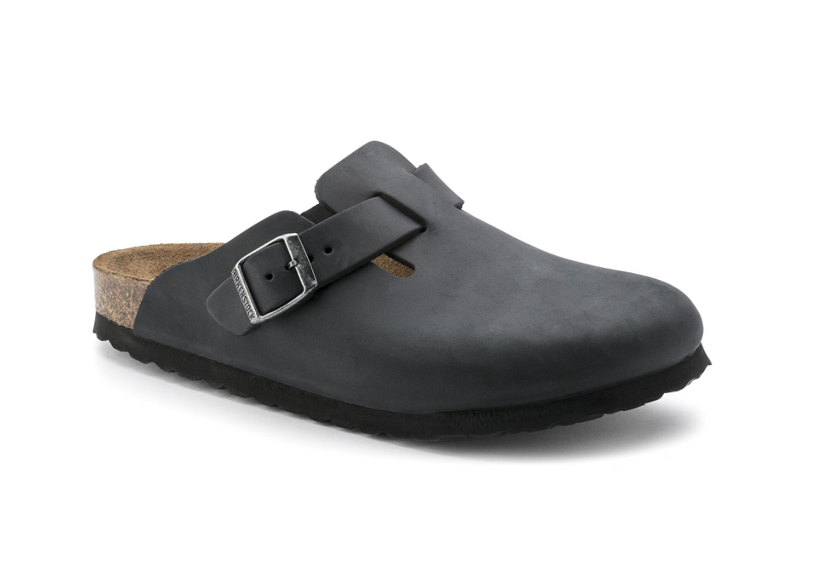 Birkenstock Boston Oiled Leather - Black, Narrow
