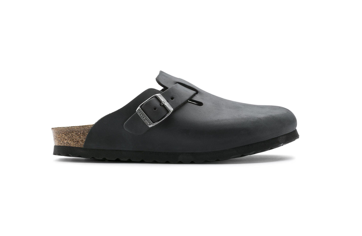 Birkenstock Boston Oiled Leather - Black, Narrow