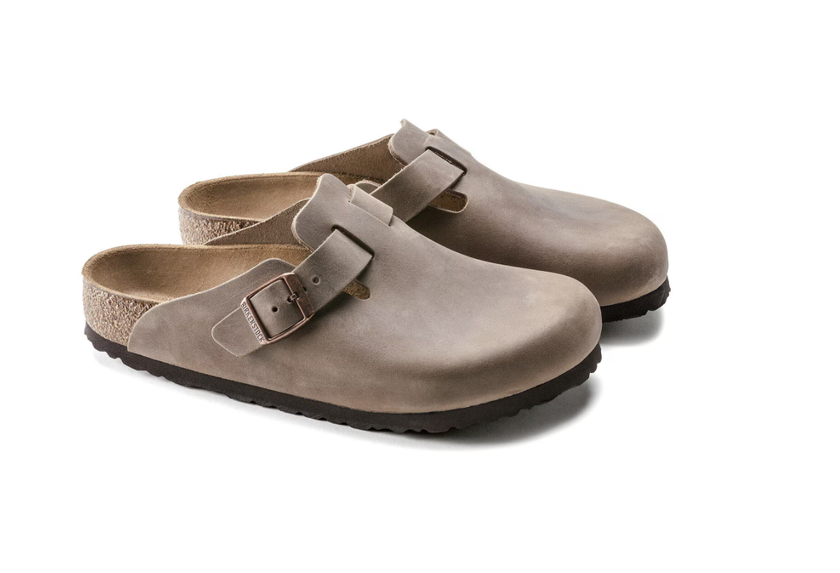 Birkenstock Boston Oiled Leather Tobacco Brown Clogs - Brown, Regular