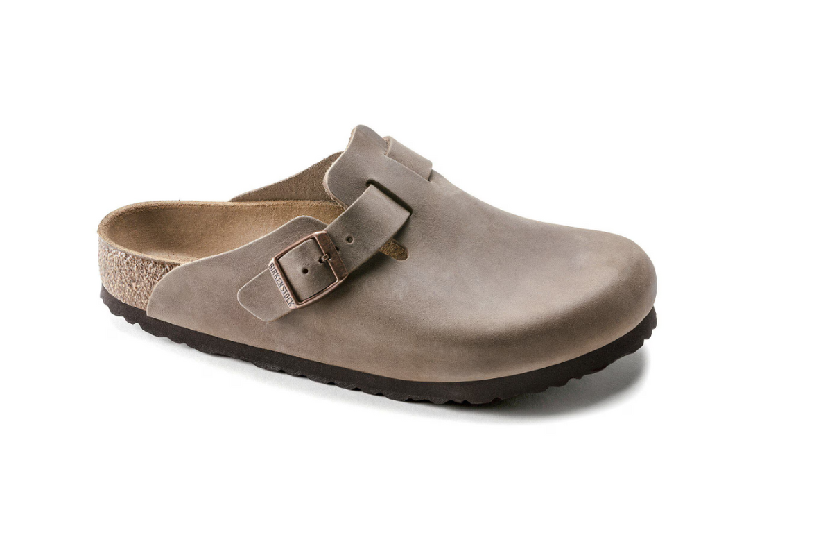 Birkenstock Boston Oiled Leather Tobacco Brown Clogs - Brown, Regular