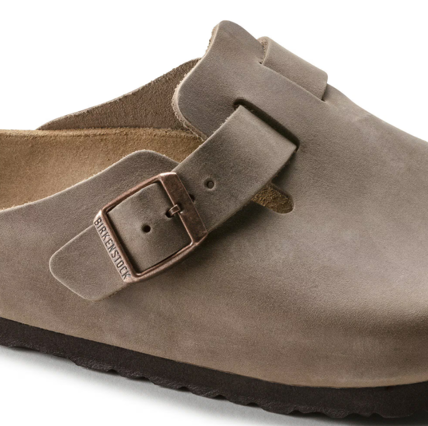 Birkenstock Boston Oiled Leather Tobacco Brown Clogs - Brown, Regular