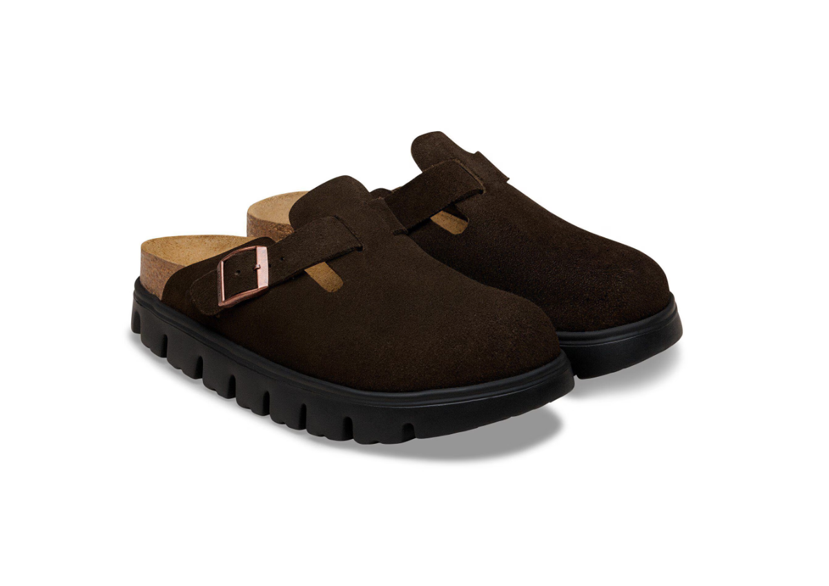 Birkenstock Papillio Boston Chunky Suede Leather Mocca