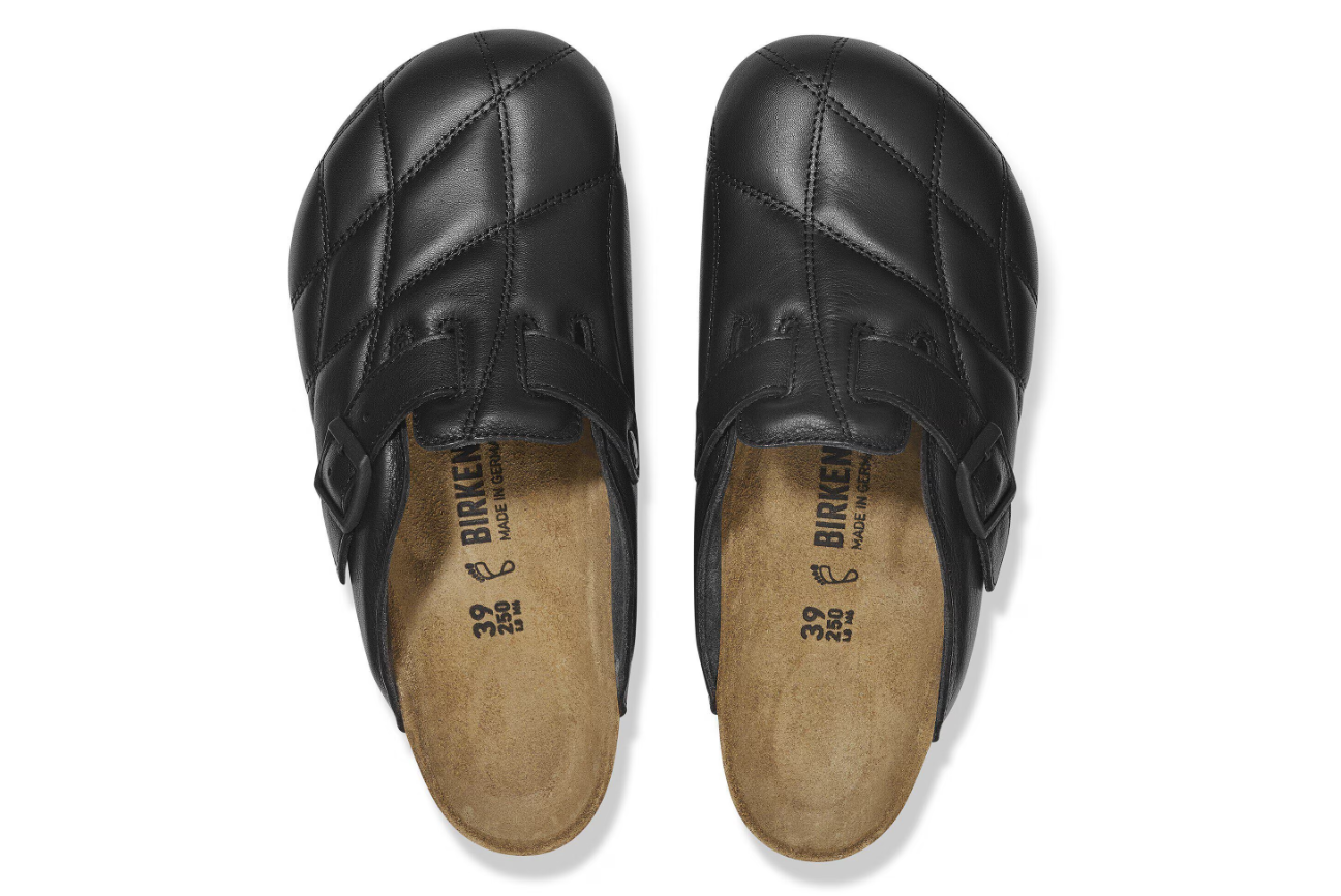 Birkenstock Boston Quilted Natural Leather Black