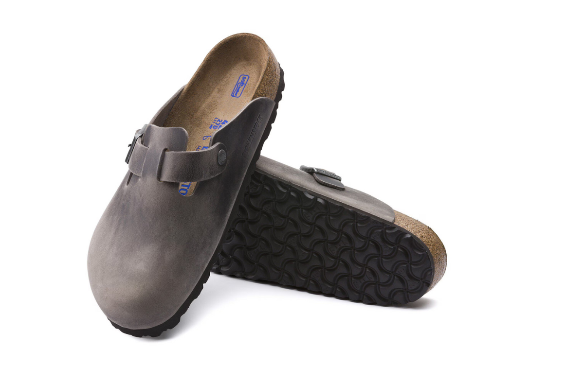 Birkenstock Boston Soft Footbed Oiled Leather - Iron, Regular