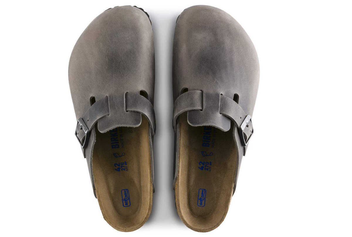 Birkenstock Boston Soft Footbed Oiled Leather - Iron, Regular