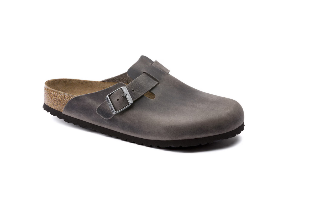 Birkenstock Boston Soft Footbed Oiled Leather - Iron, Regular