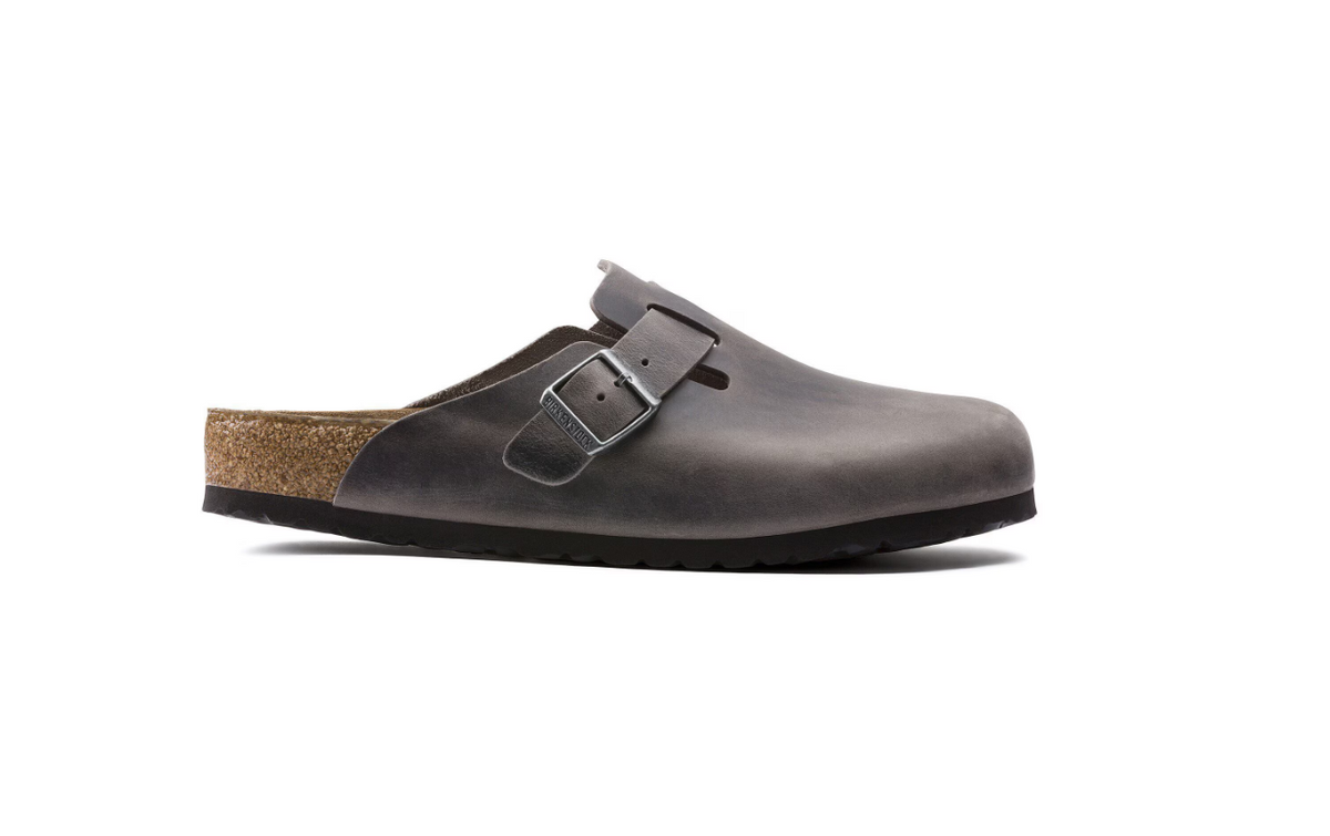Birkenstock Boston Soft Footbed Oiled Leather - Iron, Narrow