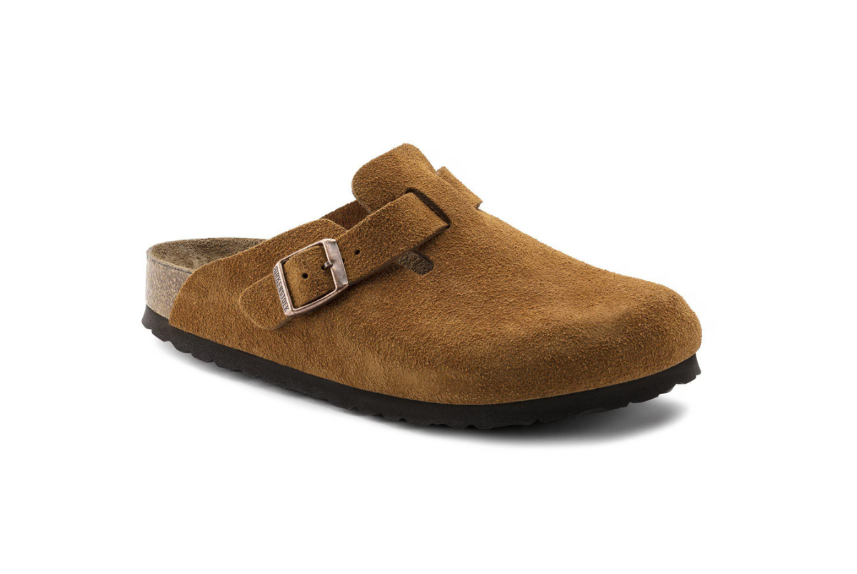 Birkenstock Boston Soft Footbed Suede Leather Mink