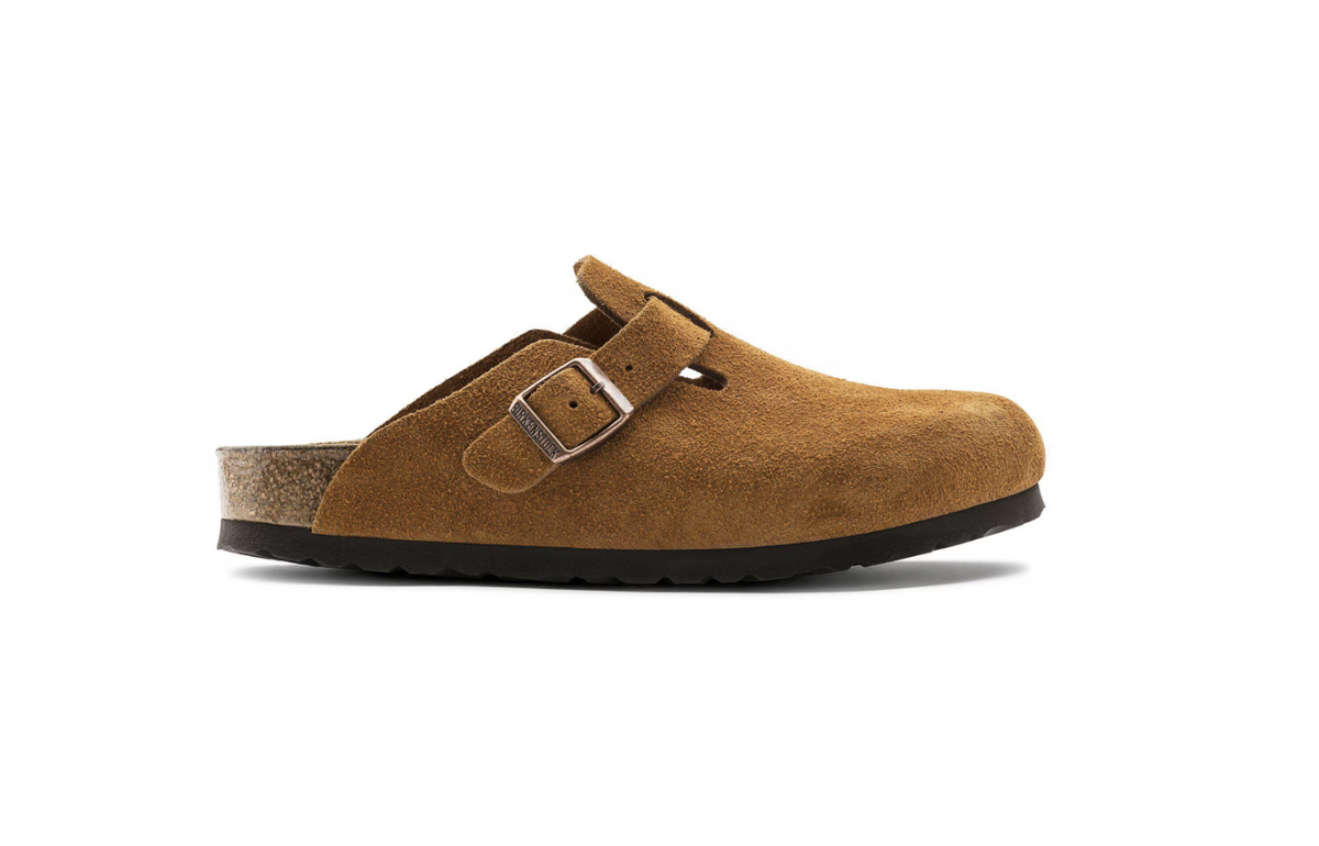 Birkenstock Boston Soft Footbed Suede Leather Mink